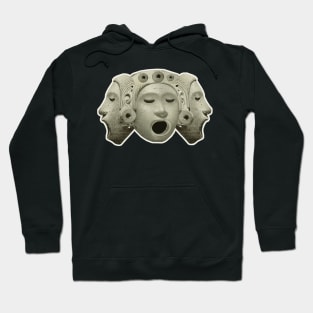 Idol of Fate Three Mouths Sculpture Amerindian Hoodie